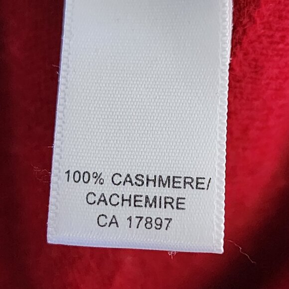 Banana Republic Red 100% Cashmere Full Zip Sweater - Picture 5 of 5